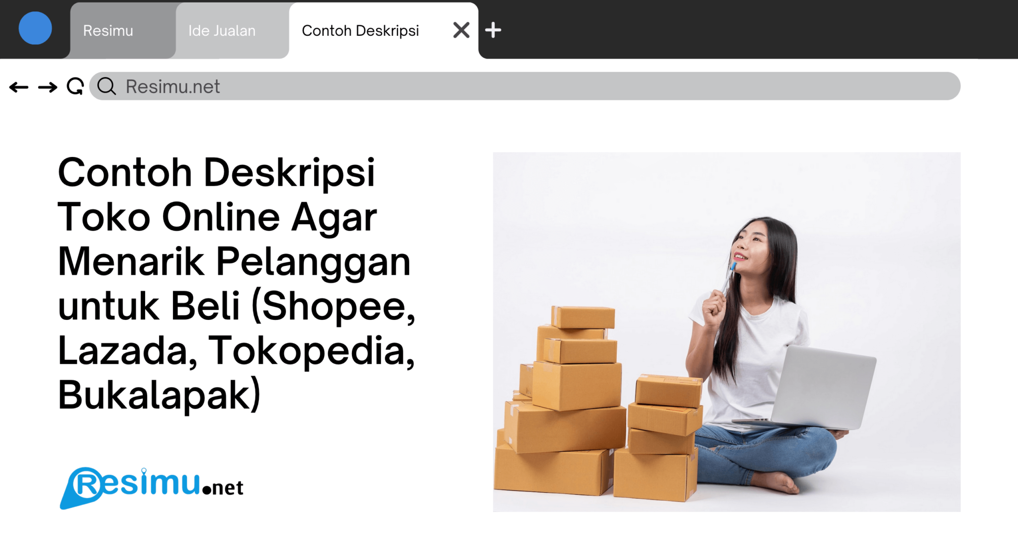 Contoh Deskripsi Toko Online Agar Menarik Pelanggan Beli Shopee Lazada Tokopedia Bukalapak 4688